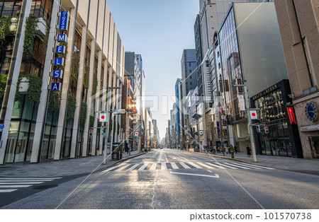 Ginza, Chuo-ku, Tokyo Ginza townscape illuminated by the sun Ginza, Chuo-ku, Tokyo Ginza townscape illuminated by the sun 101570738