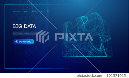 Data cube blockchain technology background. Futuristic network vector illustration. 101571015