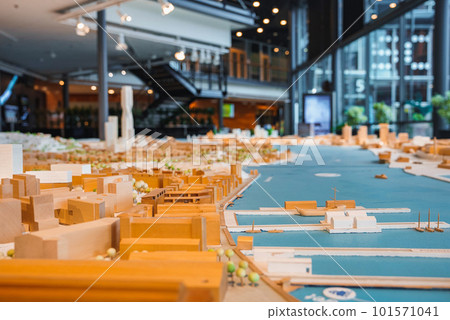 Gothenburg city miniature. Development plans and model at the Chalmers technical university in Gothenburg, Sweden 101571041