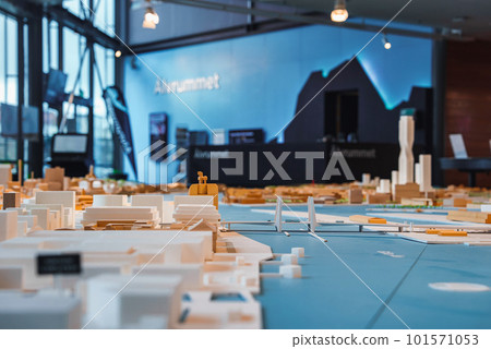 Gothenburg city miniature. Development plans and model at the Chalmers technical university in Gothenburg, Sweden 101571053