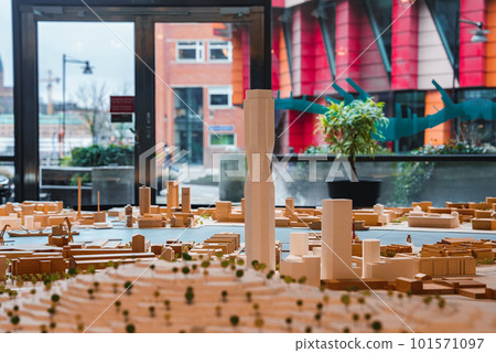 Gothenburg city miniature. Development plans and model at the Chalmers technical university in Gothenburg, Sweden 101571097