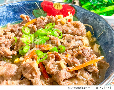 中國四川菜,酸辣湯(辣牛肉煮) 中國四川菜,酸辣湯(辣牛肉煮) 101571431