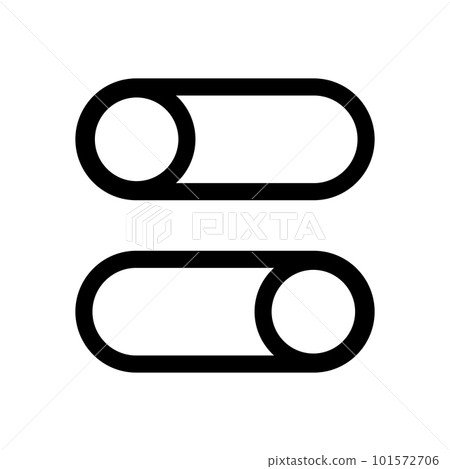 Simple slider switch icon set. vector. - Stock Illustration [101572706 ...