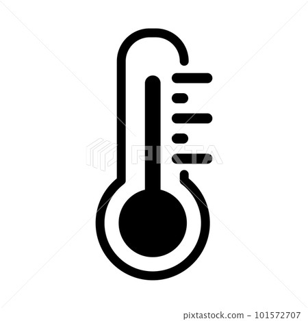 Modern thermometer silhouette icon.... - Stock Illustration [101572707 ...