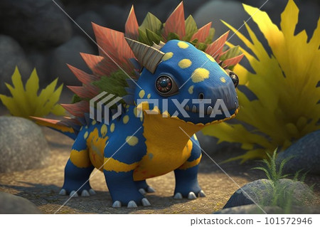 Cute baby dinosaur cartoon character design art Cute baby dinosaur cartoon character design art 101572946