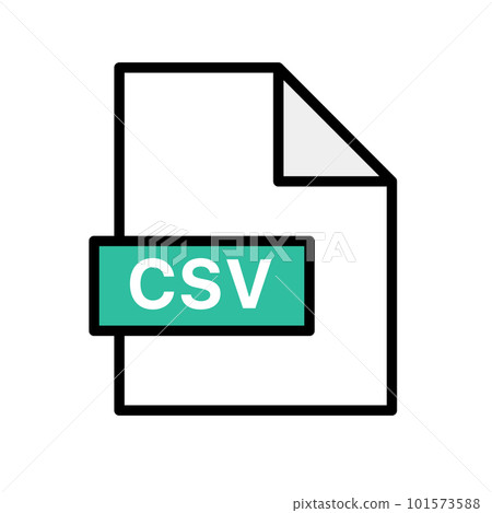 帶有 CSV 擴展名的文件圖標。向量。 帶有 CSV 擴展名的文件圖標。向量。 101573588