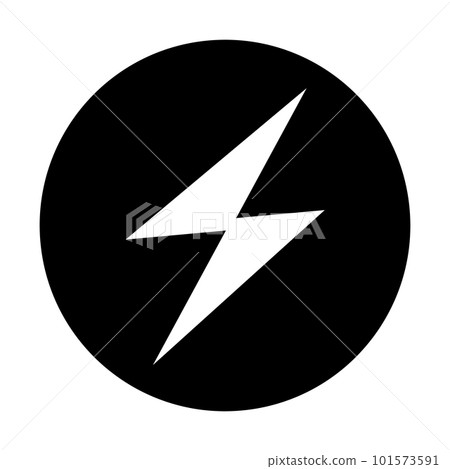 電力剪影圖標。電能或功率。向量。 電力剪影圖標。電能或功率。向量。 101573591