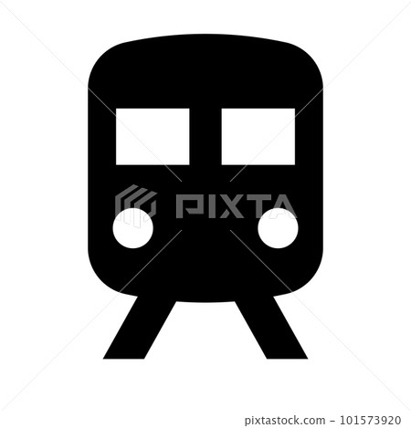 火車剪影圖標。交通。車站。向量。 101573920