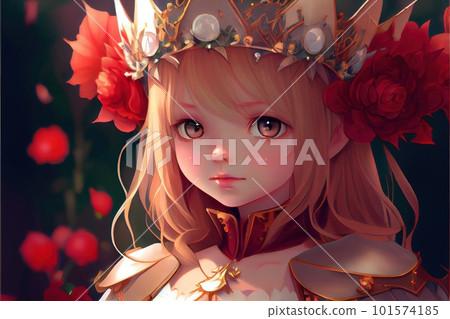 Abstract portrait of a princess. An artistic abstract fantasy. The concept of the princess. Generative AI Art 101574185