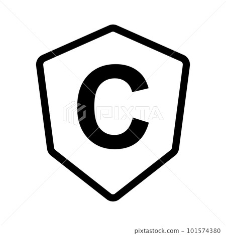 盾型版權圖標。版權。向量。 盾型版權圖標。版權。向量。 101574380