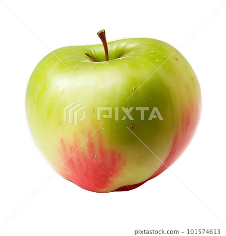 Fresh a Green Apple on Transparency Background. Generative AI. Fresh a Green Apple on Transparency Background. Generative AI. 101574613