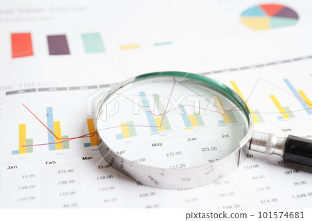 Magnifying glass on charts graphs paper. Financial development, Banking Account, Statistics, Investment Analytic research data economy. Magnifying glass on charts graphs paper. Financial development, Banking Account, Statistics, Investment Analytic research data economy. 101574681