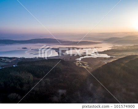 Aerial view of Gweebarra Bay and Cashelgolan in Donegal - Ireland. Aerial view of Gweebarra Bay and Cashelgolan in Donegal - Ireland. 101574900