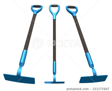 Set of garden tools and supplies for gardener and flower pots in garden 101575887