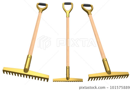 Set of garden tools and supplies for gardener and flower pots in garden Set of garden tools and supplies for gardener and flower pots in garden 101575889