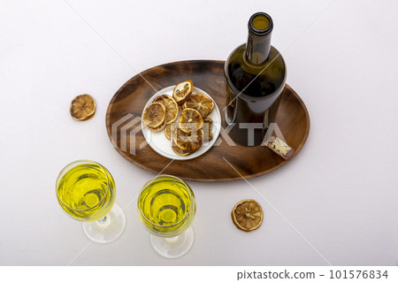 wine and snacks on the table wine and snacks on the table 101576834