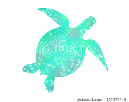 多彩的海龜剪影 101576949
