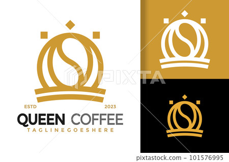Queen Coffee logo vector icon illustration 101576995