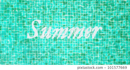 夏季背景素材:在陽光下閃耀的水池和水面以及夏季的字母 夏季背景素材:在陽光下閃耀的水池和水面以及夏季的字母 101577669