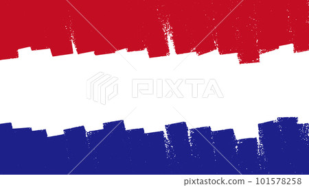 頁眉頁腳材質，看起來像是用滾塗 16:9 矢量數據紅藍荷蘭國旗繪製的 101578258