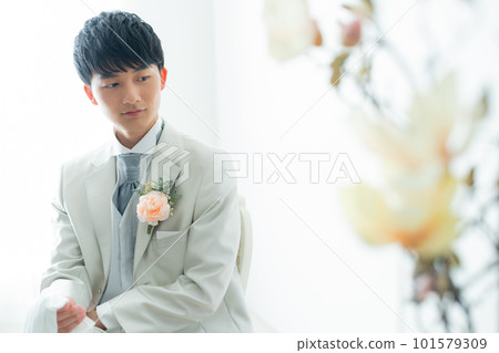 Male groom in a tuxedo Male groom in a tuxedo 101579309