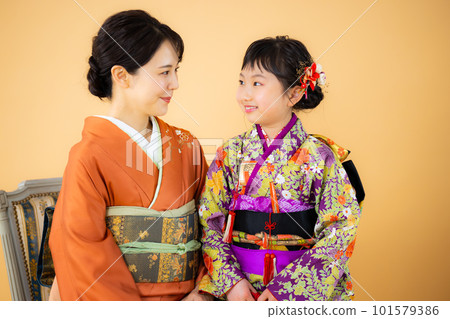 Kimono photo studio parent and child 101579386