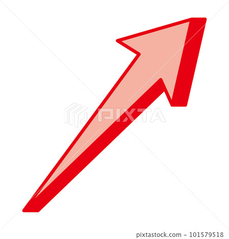三維箭頭單品紅色直線上升 101579518