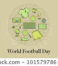 Soccer football day postcard 101579786
