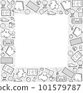 Soccer frame linear black 101579787