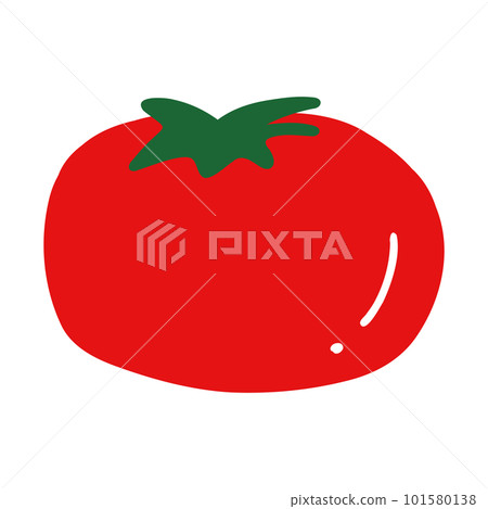 Simple and cute red tomato illustration 101580138
