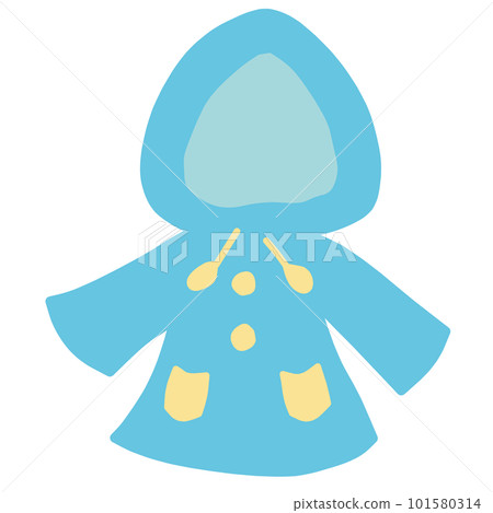 Raincoat handwritten style illustration without main line Raincoat handwritten style illustration without main line 101580314