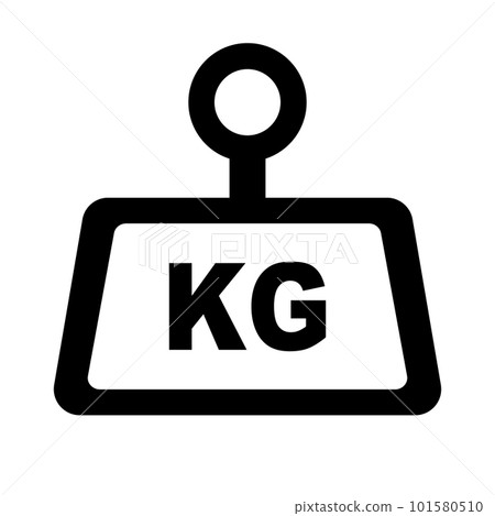 簡單的千克圖標。公斤。重量或質量。向量。 簡單的千克圖標。公斤。重量或質量。向量。 101580510