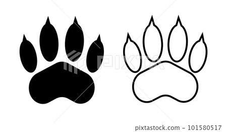 Paw icon set. pets or animals. vector. Paw icon set. pets or animals. vector. 101580517