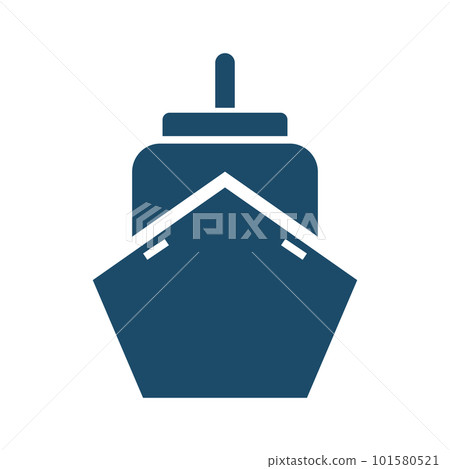 船剪影圖標。客船和航運的象徵。向量。 船剪影圖標。客船和航運的象徵。向量。 101580521