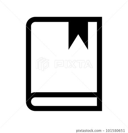 Book icon with bookmark. reading. Bookmark. vector. 101580651