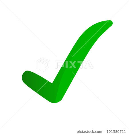 Modern green check mark icon. decision or good mark. vector. Modern green check mark icon. decision or good mark. vector. 101580711