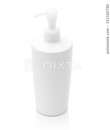 Blank packaging white pumping plastic bottle for toiletry product design mock-up Blank packaging white pumping plastic bottle for toiletry product design mock-up 101580780