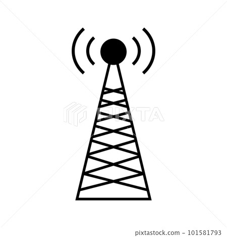 Communication tower or base station icon. vector. Communication tower or base station icon. vector. 101581793
