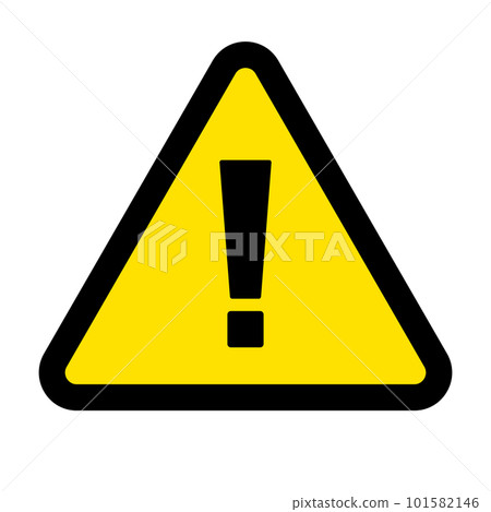 Triangular hazard sign. exclamation sign. vector. 101582146