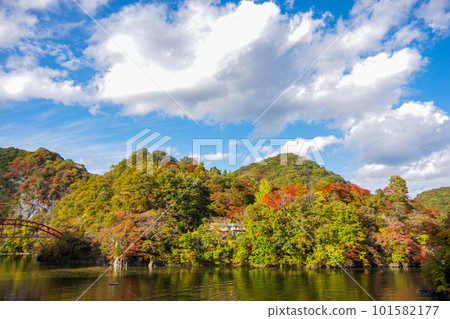 Lake Shinryu in Taishakukyo Gorge 101582177