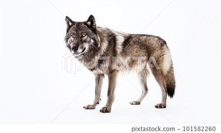 白色背景上的狼 白色背景上的狼 101582260