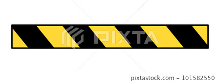 Yellow and black striped bar. Construction caution icon. vector. Yellow and black striped bar. Construction caution icon. vector. 101582550