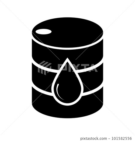 Crude oil or petrol barrel icon. vector. 101582556