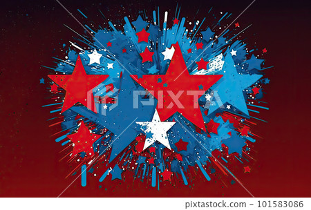 Star shape decoration with 4th July theme. Star shape decoration with 4th July theme. 101583086