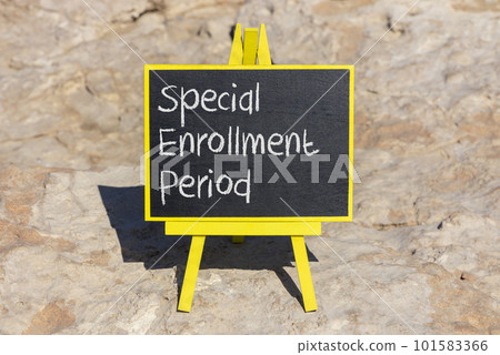 SEP special enrollment period symbol. Concept words SEP special enrollment period on black chalk blackboard on a beautiful stone background. Medical SEP special enrollment period concept. Copy space. SEP special enrollment period symbol. Concept words SEP special enrollment period on black chalk blackboard on a beautiful stone background. Medical SEP special enrollment period concept. Copy space. 101583366