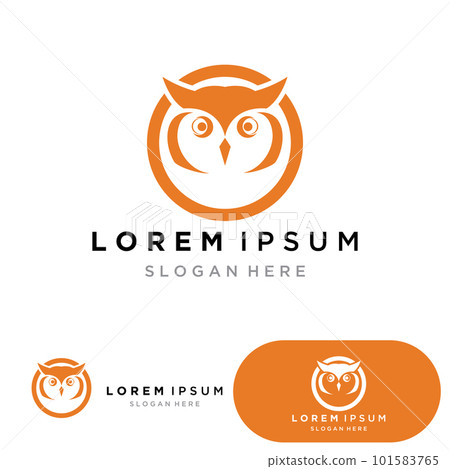 Owl bird logo and symbol vector eps10 Owl bird logo and symbol vector eps10 101583765