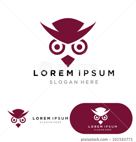 Owl bird logo and symbol vector eps10 Owl bird logo and symbol vector eps10 101583771