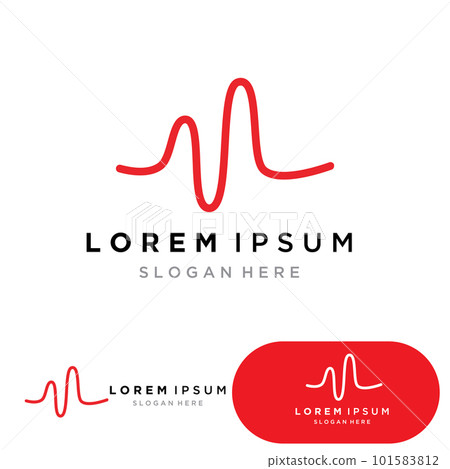 Sound waves vector illustration 101583812