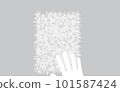 Glass mat illustration (with hands) 101587424