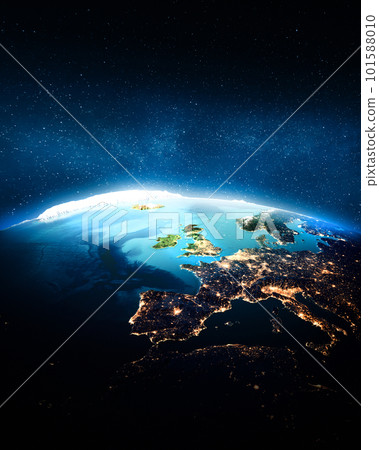 West Europe city lights 101588010